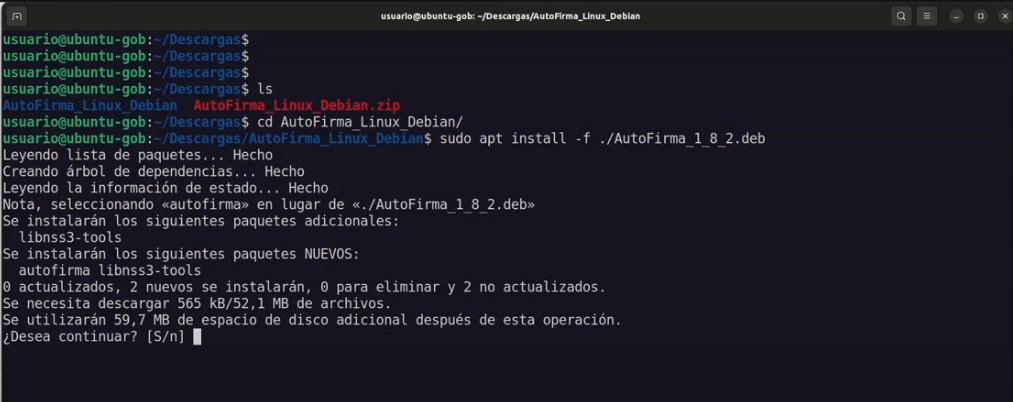 instalar autofirma en ubuntu